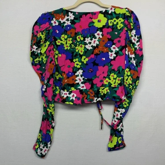 AFRM Vibrant Floral Tie-Front Blouse - Picture 13 of 14